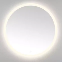 Kirklands Home Decorative Mirrors|Round Whit LED Wall Mirror