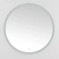 Kirklands Home Decorative Mirrors|Round Whit LED Wall Mirror