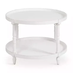 Kirklands Home Coffee Tables|Round Bellport Coffee Table White