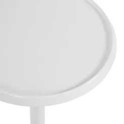 Kirklands Home Accent & End Tables|Round Metal Layla Accent Table White