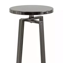 Kirklands Home Accent & End Tables|Round Zia Pewter Metal Accent Table Gray