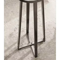 Kirklands Home Accent & End Tables|Round Zia Pewter Metal Accent Table Gray