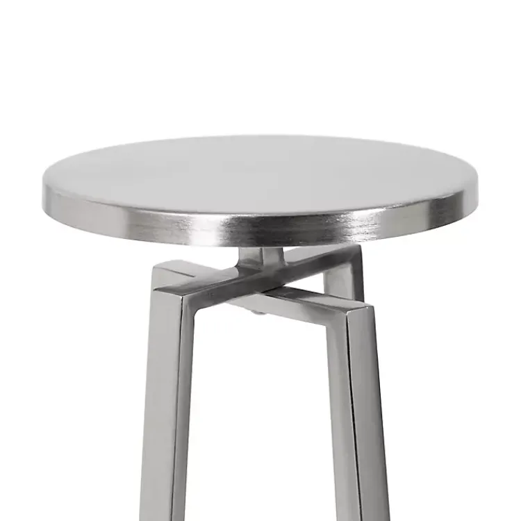 Kirklands Home Accent & End Tables|Round Zia Metal Accent Table Silver