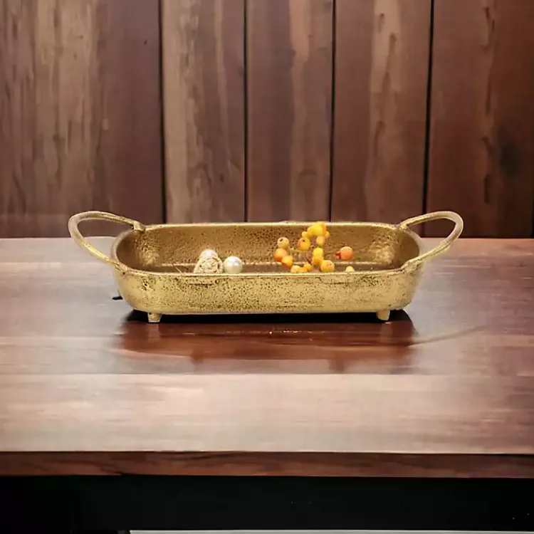 Outlet Rounded Rectangle Cast Iron Dish Decorative Trays