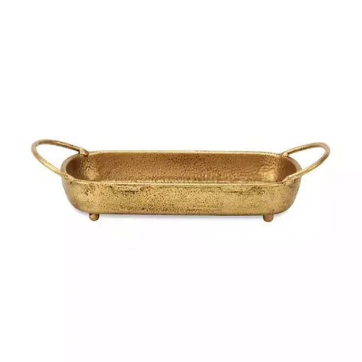 Outlet Rounded Rectangle Cast Iron Dish Decorative Trays