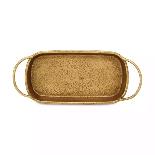 Outlet Rounded Rectangle Cast Iron Dish Decorative Trays