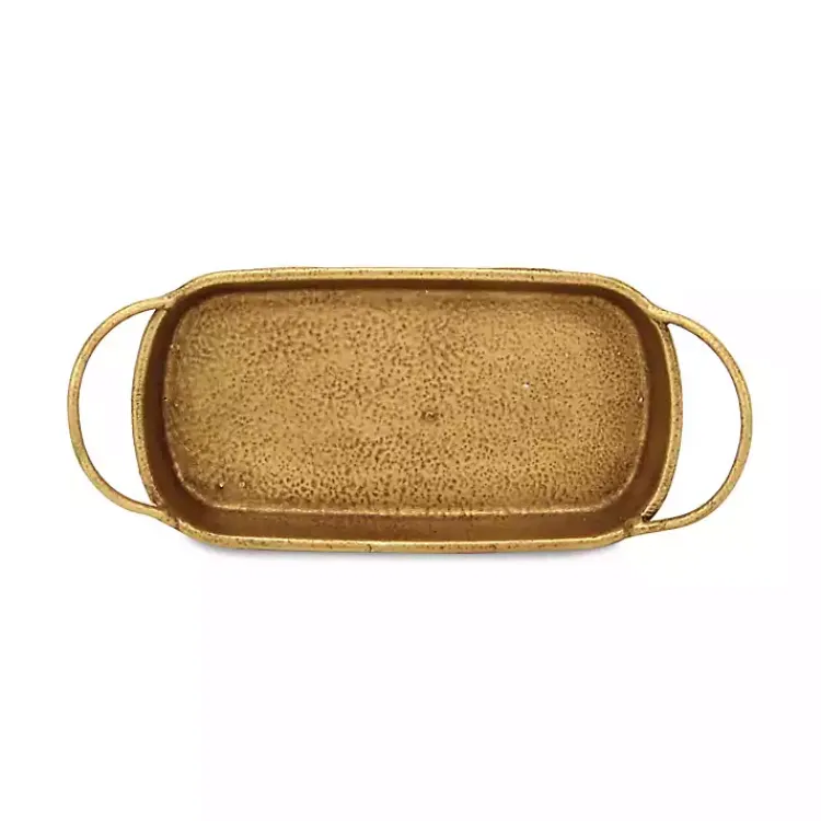Outlet Rounded Rectangle Cast Iron Dish Decorative Trays