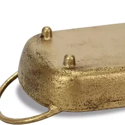 Outlet Rounded Rectangle Cast Iron Dish Decorative Trays