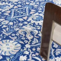 Kirklands Home Area Rugs|Royal Blue Floral Motif Area Rug, 7x10