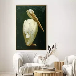 Kirklands Home Canvas Art|Royal Pelican Framed Canvas Art Print