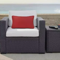 Kirklands Home Outdoor Cushions & Pillows|Ruby Outdoor Lumbar Pillow Red