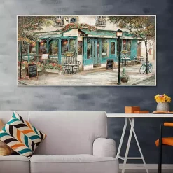 Kirklands Home Framed Art|Rue Du Jardin Corner Bistro Framed Wall Art