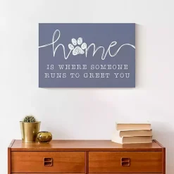 Kirklands Home Wall Quotes & Signs|Runs To Greet You Canvas Art Print, 18x12 in.