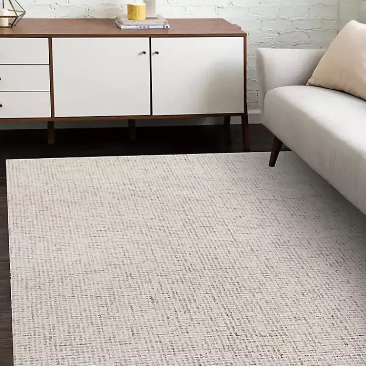 Kirklands Home Area Rugs|Rust & Beige Geometric Wool Area Rug Tan