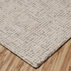 Kirklands Home Area Rugs|Rust & Beige Geometric Wool Area Rug Tan