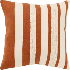 Best Rust and Ivory Ozzy Striped Pillow Pillows