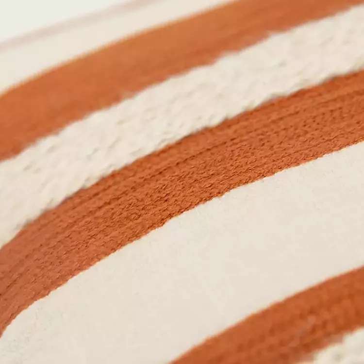 Best Rust and Ivory Ozzy Striped Pillow Pillows