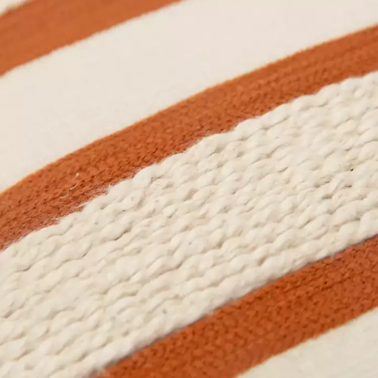 Best Rust and Ivory Ozzy Striped Pillow Pillows