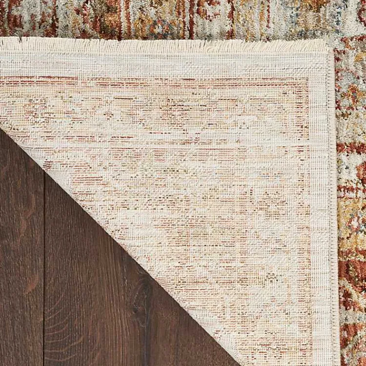 Kirklands Home Area Rugs|Rust Distressed Multi Medallion Runner, 2x10