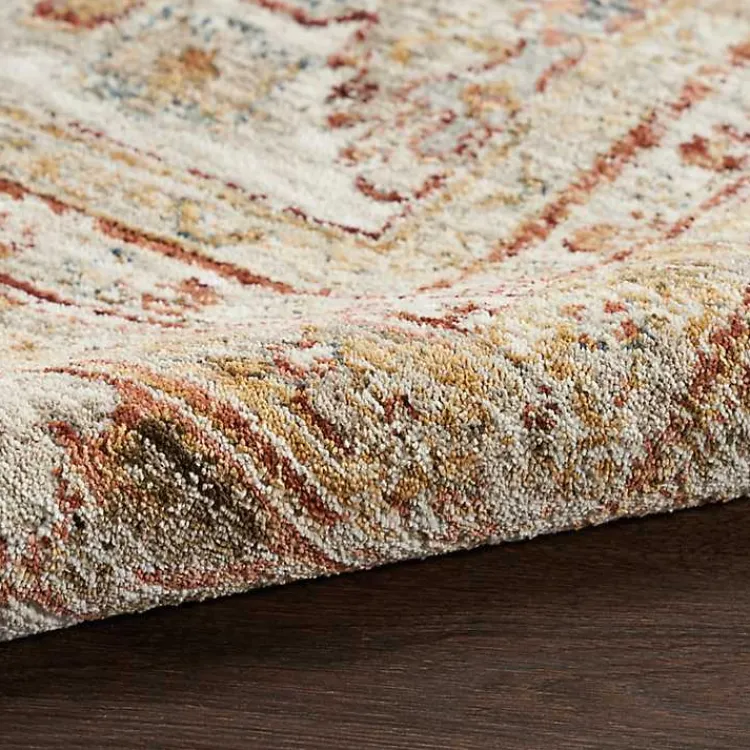 Kirklands Home Area Rugs|Rust Distressed Multi Medallion Runner, 2x10