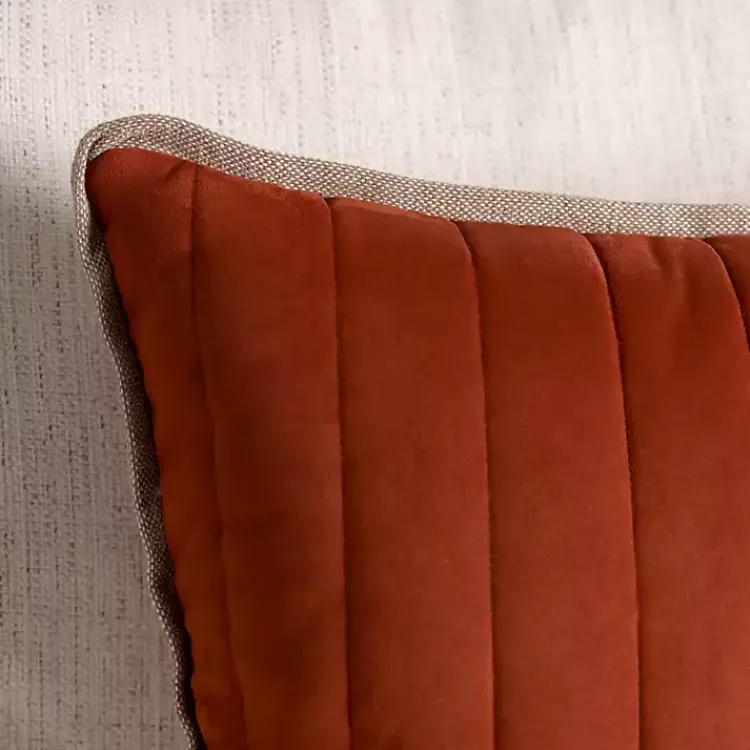 Outlet Rust Faux Suede Pillow Pillows