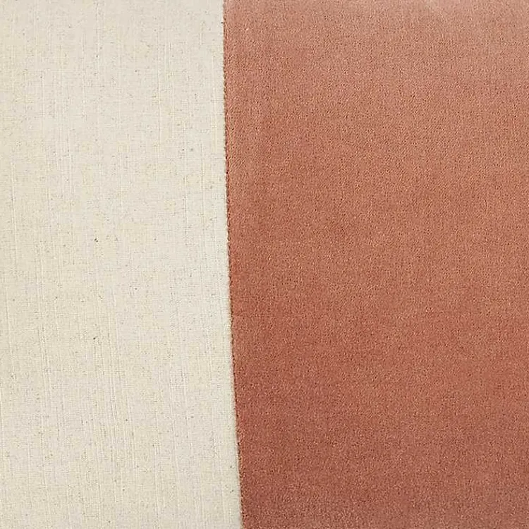 Best Rust Velvet Colorblock Lumbar Pillow Pillows