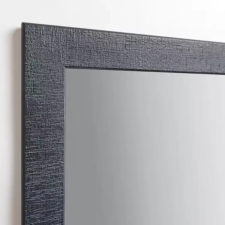 Kirklands Home Framed Mirrors|Rustic Black Ryan Profile Mirror