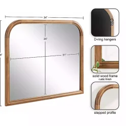 Kirklands Home Decorative Mirrors|Rustic Brown Wide Arch Wall Mirror