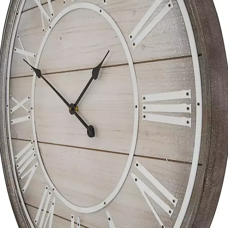 Kirklands Home Clocks|Rustic Charm Wood Wall Clock