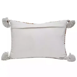 Kirklands Home Outdoor Cushions & Pillows|Rustic Cross Stitch Outdoor Lumbar Pillow