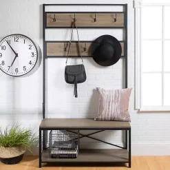 Kirklands Home Entryway Furniture|Rustic Driftwood Hall Tree