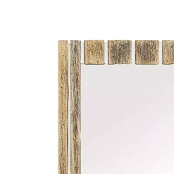 Kirklands Home Decorative Mirrors|Rustic Driftwood Striped Wall Mirror