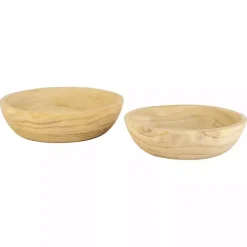 Hot Rustic Forest Ivory Hand Carved 2-pc. Bowl Set Decorative Bowls & Jars
