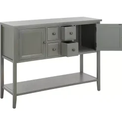 Kirklands Home Cabinets & Sideboards|Rustic 4-Drawer Charlotte Sideboard Gray