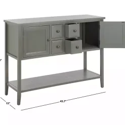 Kirklands Home Cabinets & Sideboards|Rustic 4-Drawer Charlotte Sideboard Gray