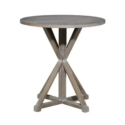 Kirklands Home Accent & End Tables|Rustic Graywash Hourglass Side Table Brown