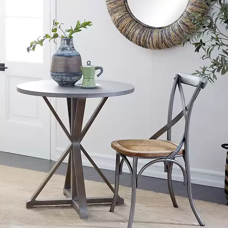 Kirklands Home Accent & End Tables|Rustic Graywash Hourglass Side Table Brown