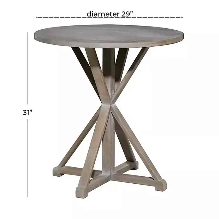 Kirklands Home Accent & End Tables|Rustic Graywash Hourglass Side Table Brown