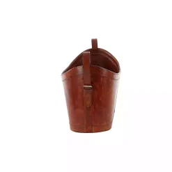 Outlet Rustic Leather Magazine Basket Baskets & Boxes