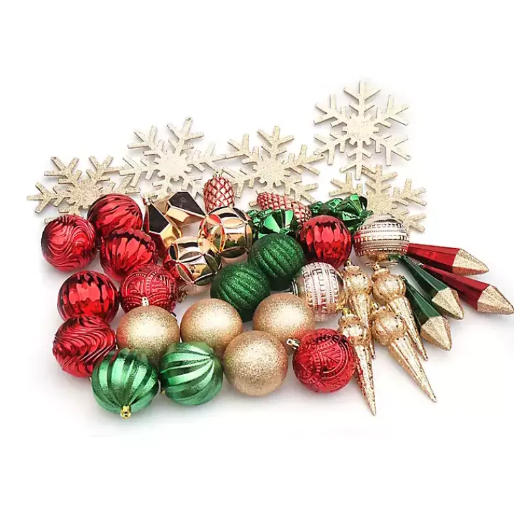 Outlet Rustic color 40-pc. Christmas Ornament Set Christmas Ornaments