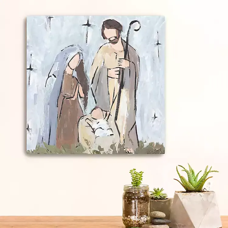 Sale Rustic Nativity Canvas Art Print Christmas Art & Wall Decor