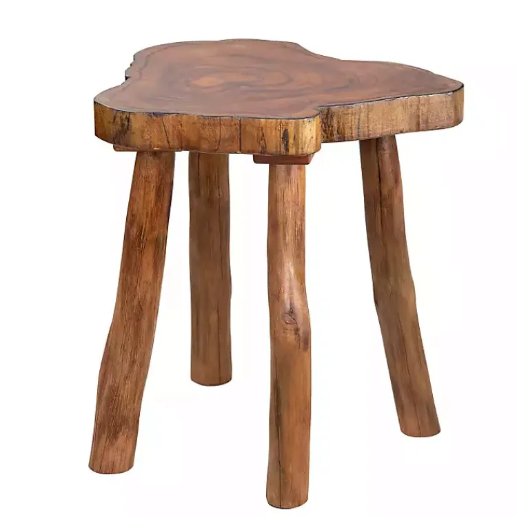 Kirklands Home Accent & End Tables|Rustic Natural Woodland Accent Table Brown