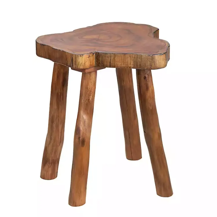 Kirklands Home Accent & End Tables|Rustic Natural Woodland Accent Table Brown