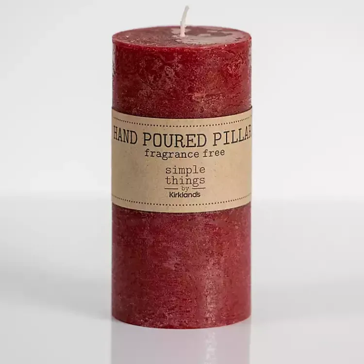Sale Rustic Unscented Pillar Candle, 3x6 Candles