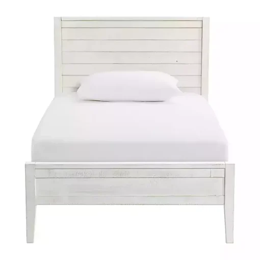 Kirklands Home Beds & Headboards|Rustic White Pine Panel Twin Bed Frame