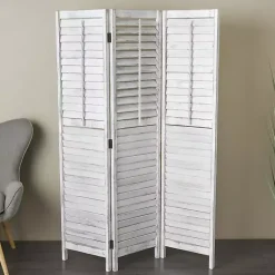 Clearance Rustic Shutter Trifold Room Divider Decorative Accents