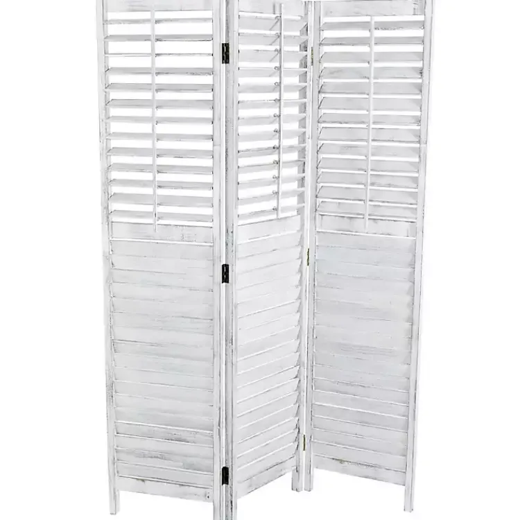 Clearance Rustic Shutter Trifold Room Divider Decorative Accents