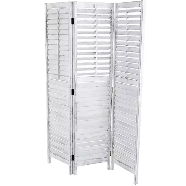 Clearance Rustic Shutter Trifold Room Divider Decorative Accents