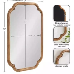 Kirklands Home Decorative Mirrors|Rustic Wood Scallop Wall Mirror