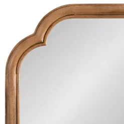 Kirklands Home Decorative Mirrors|Rustic Wood Scallop Wall Mirror